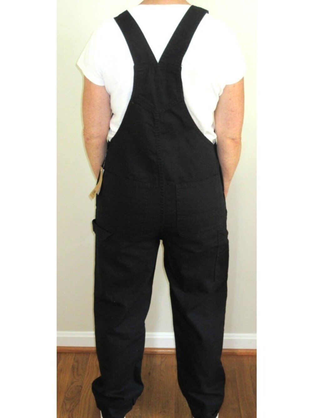 Vans Women's Ground Work Denim Carpenter overalls Black White Size XS NWT - Picture 8 of 14